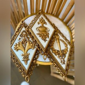 70s aesthetic retro MCM 1971 Homco set of 3 wall plaques